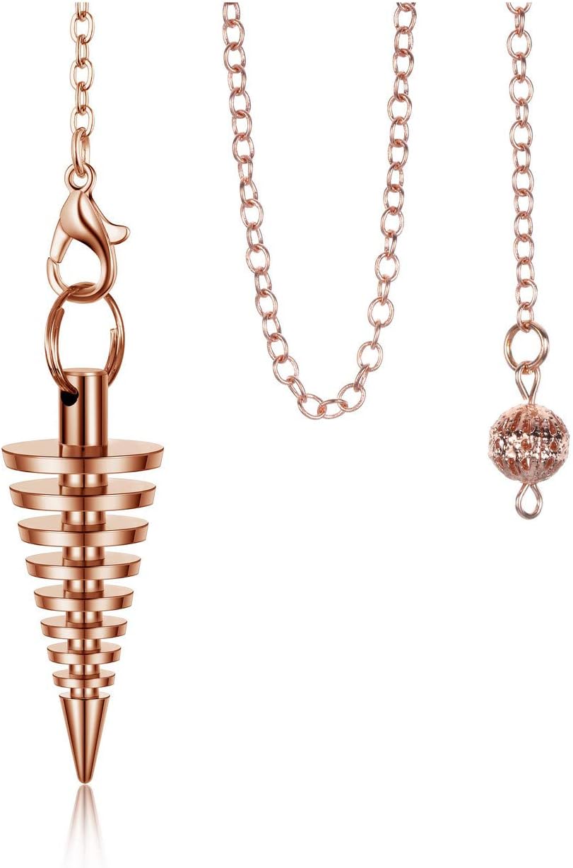 PESOENTH Copper Metal Dowsing Pendulum Divination Dower Reiki Healing Pendu