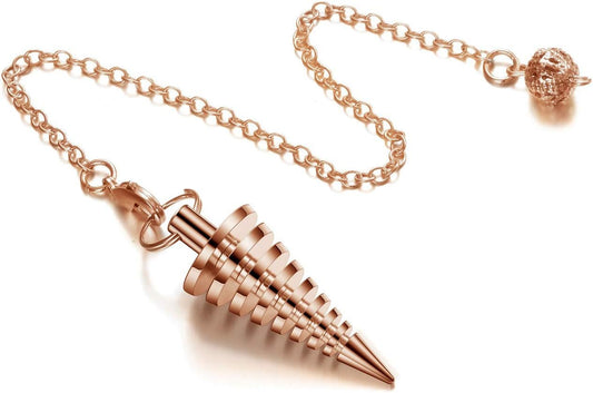 PESOENTH Copper Metal Dowsing Pendulum Divination Dower Reiki Healing Pendu
