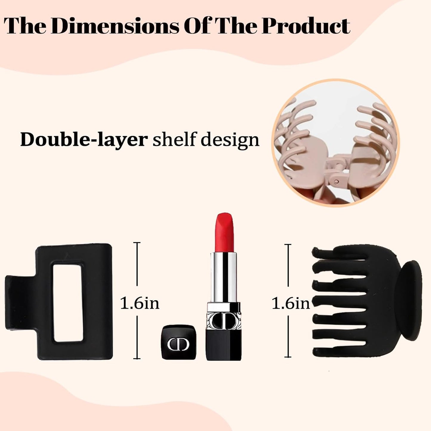 VivaSmile 8 PCS Small Hair Claw Clips for Women - Nonslip Jaw Cli