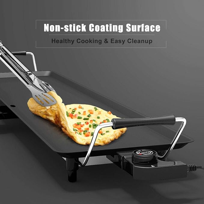 Buakaew Electric Teppanyaki Table Top Grill Griddle BBQ Barbecue Nonstick Camping New