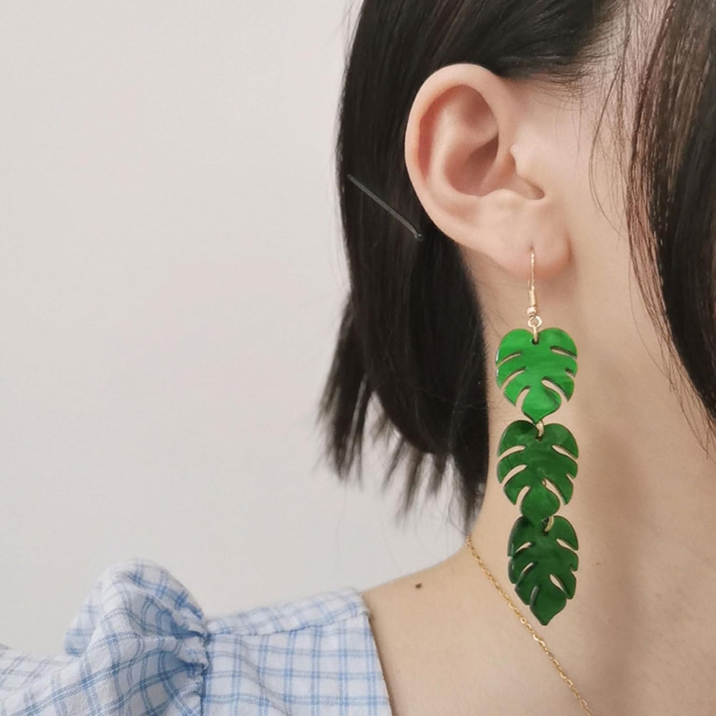 Leaf Earrings Green Earrings for Women Summer Earrings for Women Palm Tree