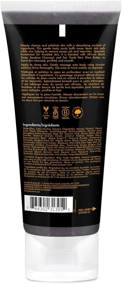 Shea Moisture African Black Soap Bamboo Charcoal Body Scrub 170g