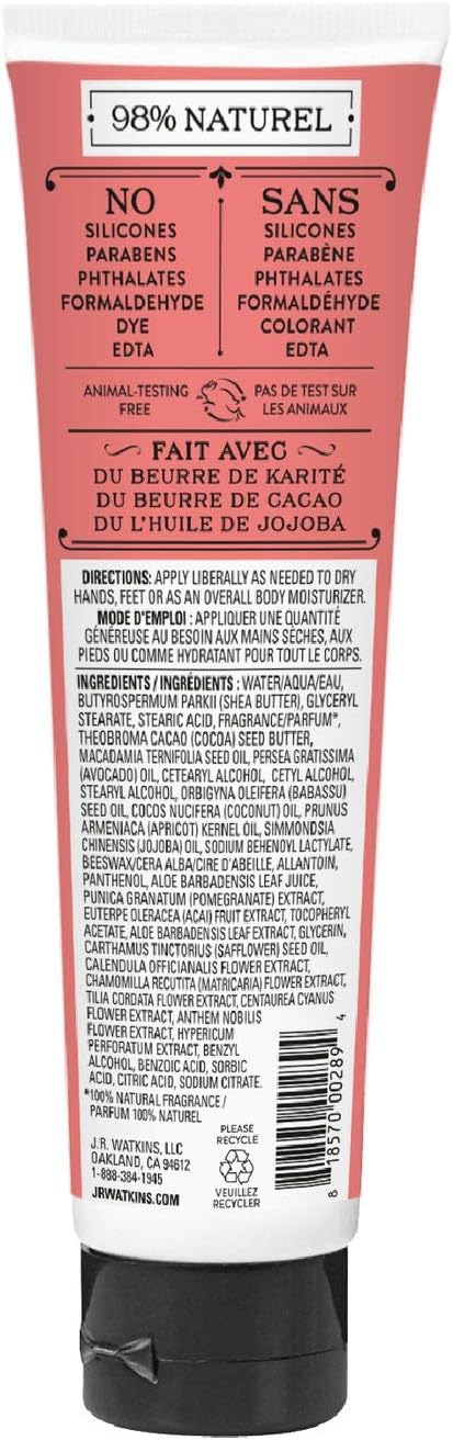 J.R. Watkins Pomegranate and Acai Natural Moisturizing Hand Cream