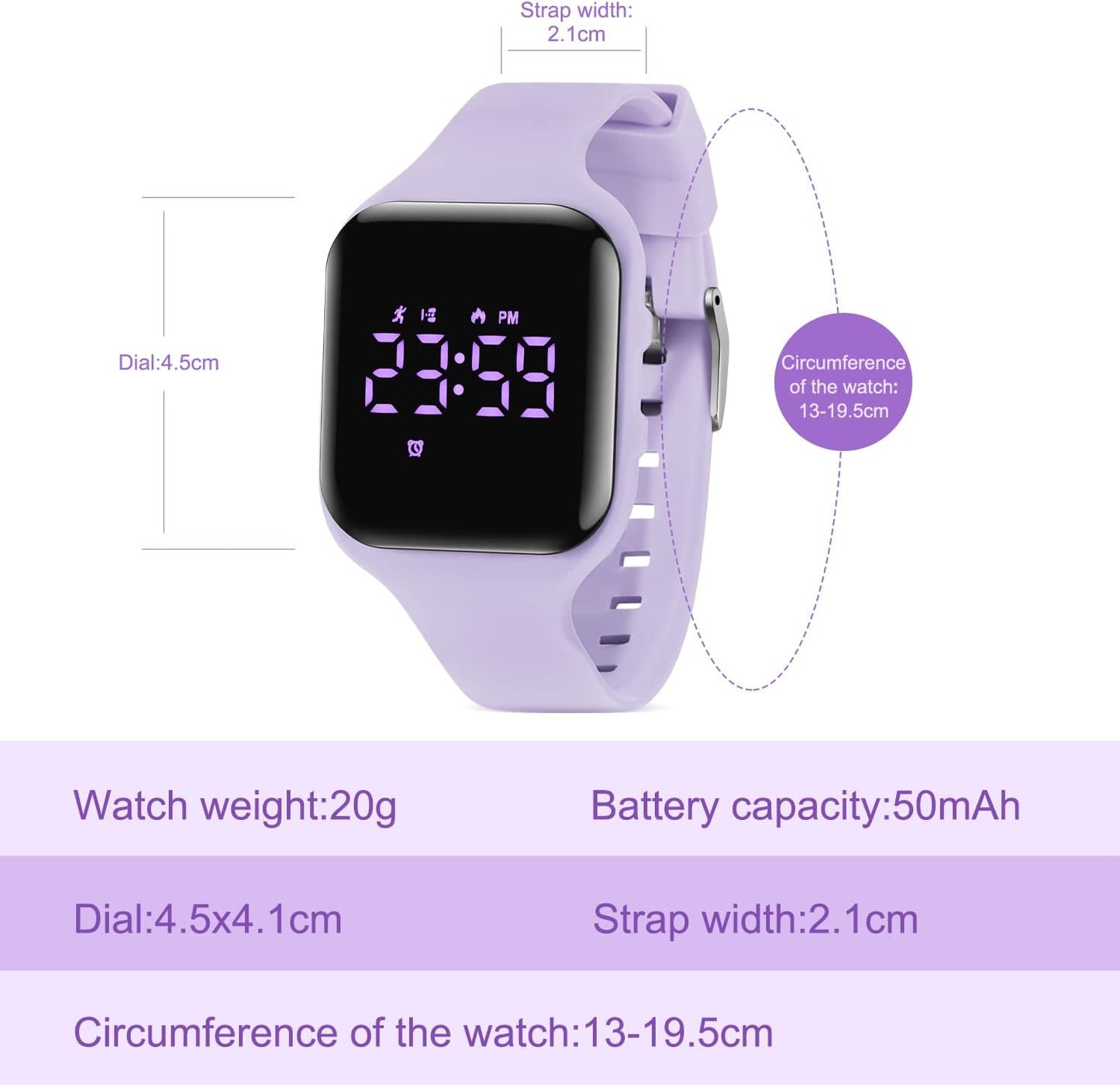 Kids Watch, No App Fitness Tracker Watch for Kids Teenager Digital Watch with Steps Counter/Distance/Calories/Alarm/Stopwatch Fitness Watch for Kids Girls Boys Gift for Teens