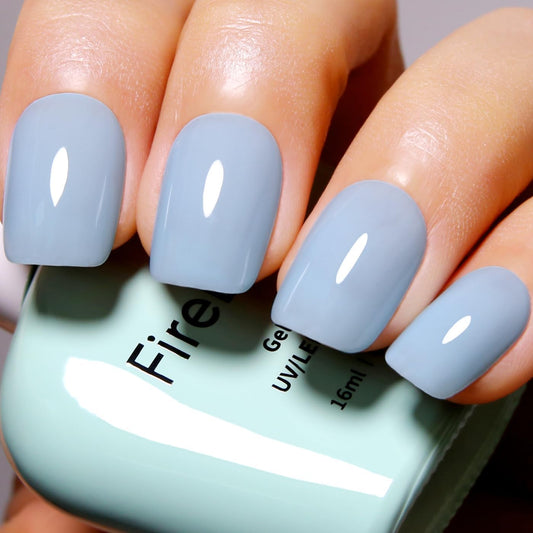 Firedeep Jelly Baby Blue Gel Nail Polish Sheer Baby Blue Nail Pol