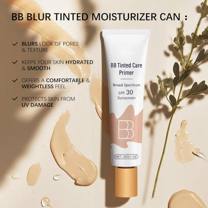 EELHOE BB Blur Tinted Moisturizer SPF 30, BB Cream Tinted Moistur
