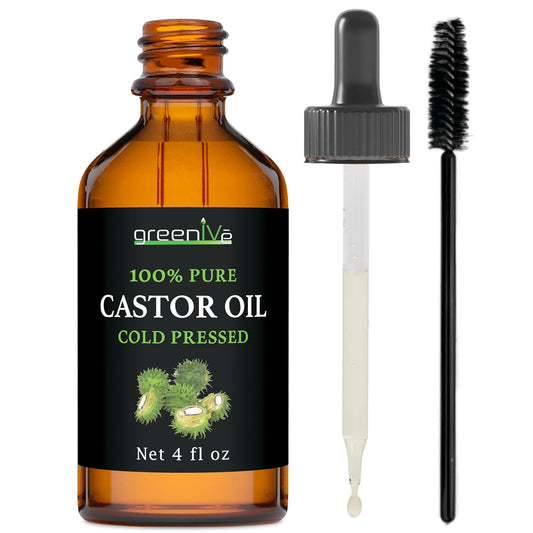 GreenIVe Castor Oil Organically Grown 100% Pure 4 fl oz Bottle Co