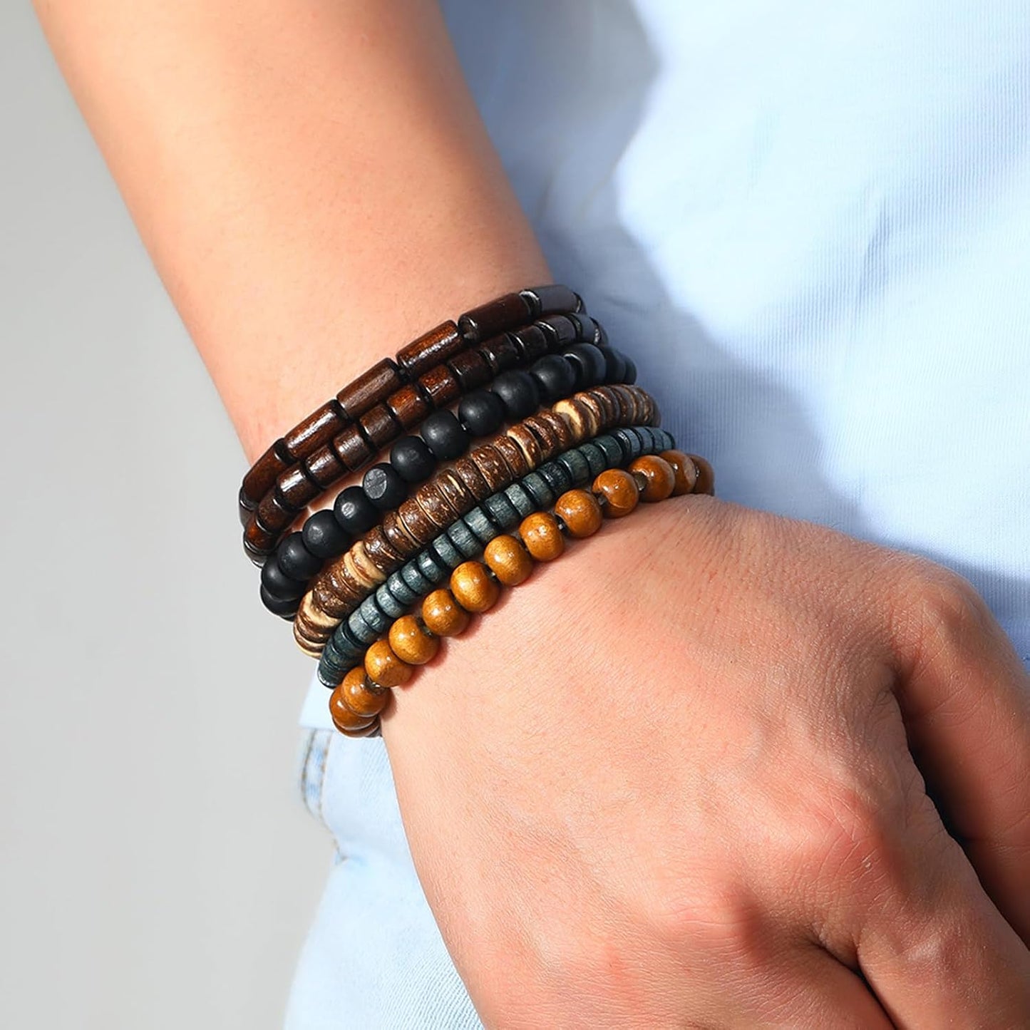 Father Day Bracelet Father Day Gifts Stackable Bracelets for Men Black Obsi