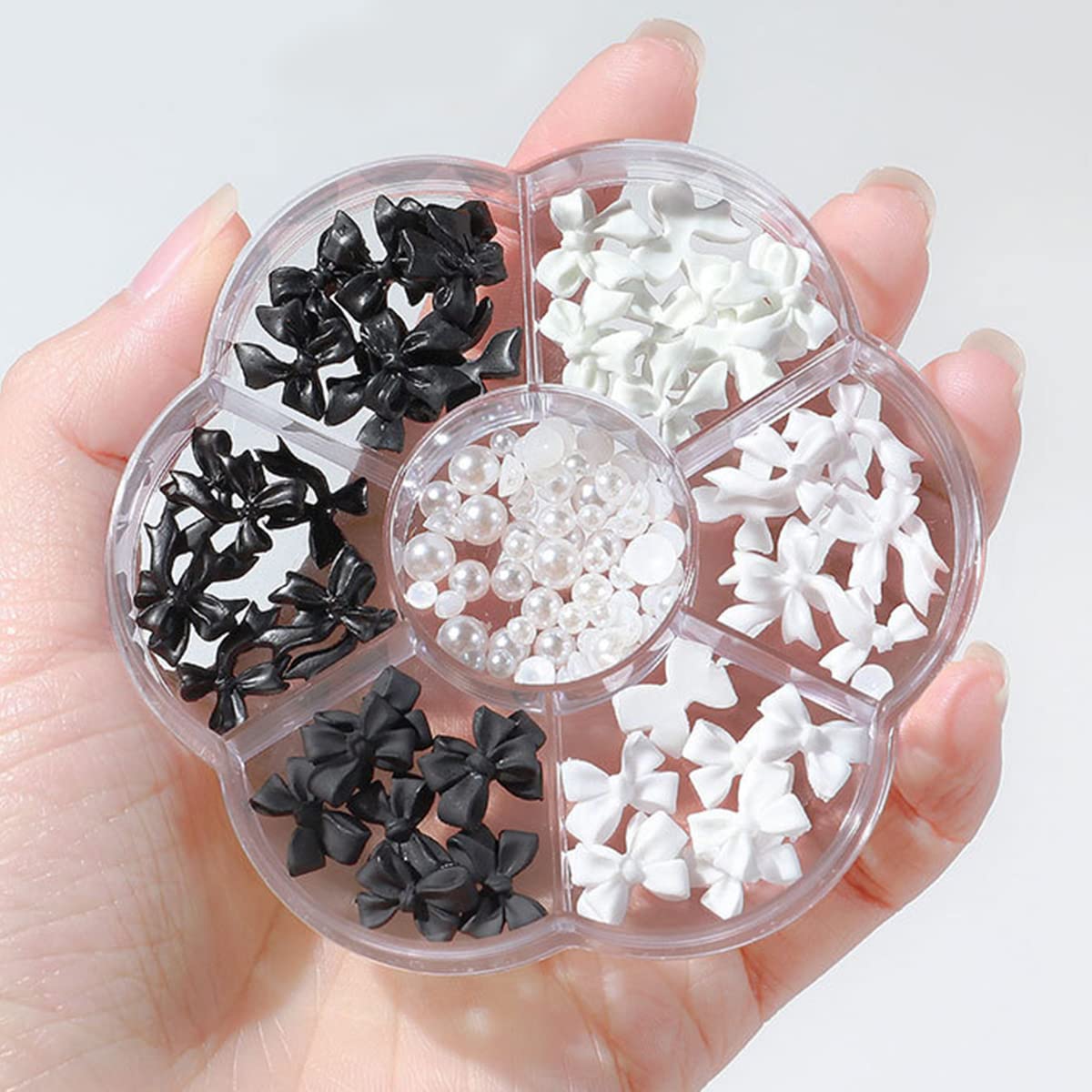 3D Bow Nail Art Colorful 7 Styles Nails Decoration Candy Star Hea