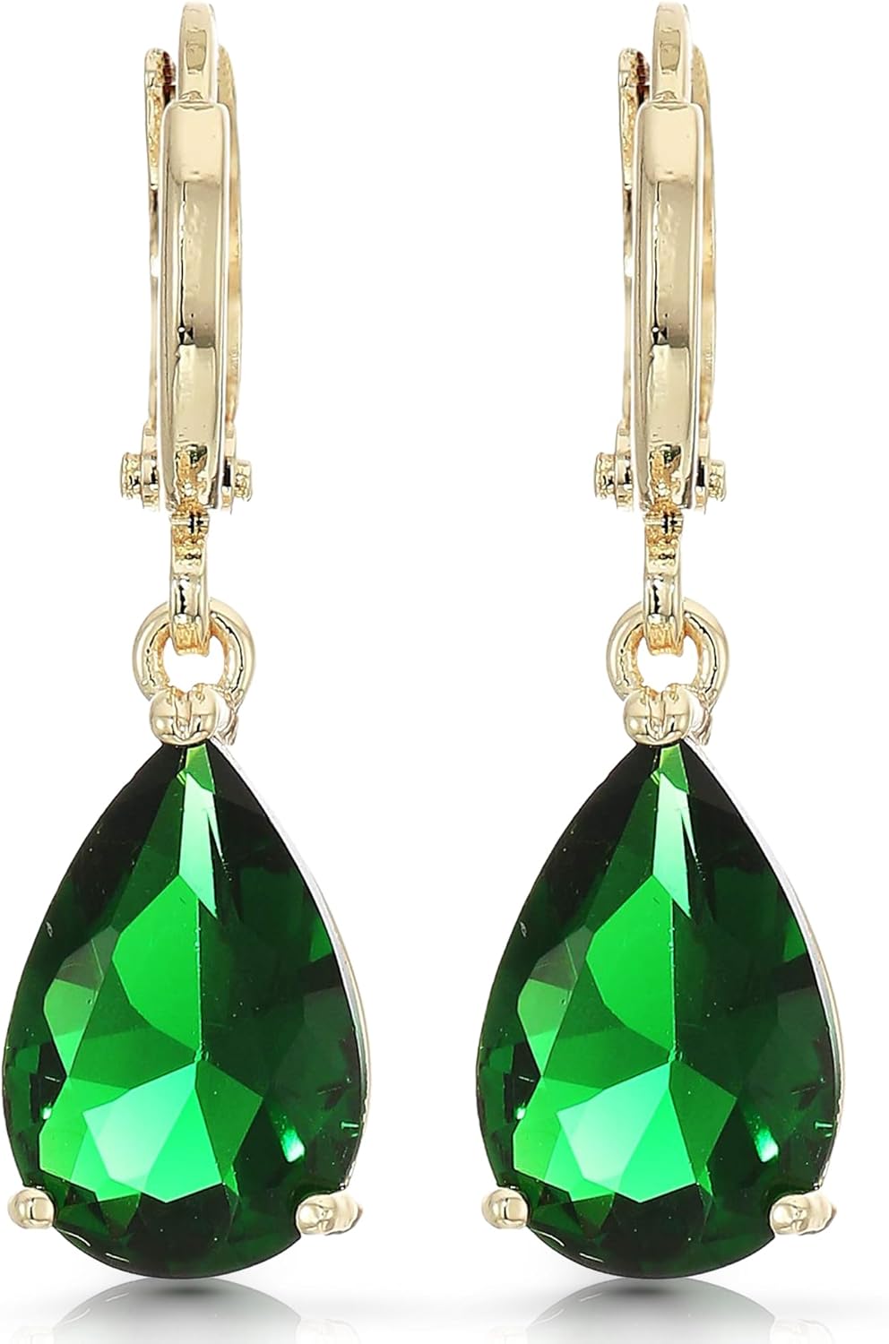 Crystalline Azuria Dange Women Teardrop Earrings with Box 18K Gol