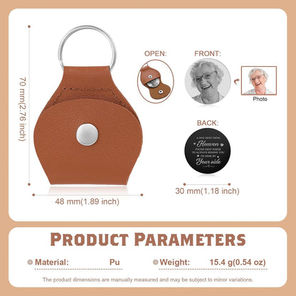 Personalized Memorial Keychain Engraved Pocket Token Sympathy Gif