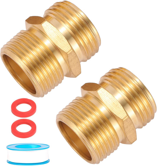 3/4 npt to Garden Hose Adapter,3/4” GHT Male to 3/4” NPT Male Connector, Br