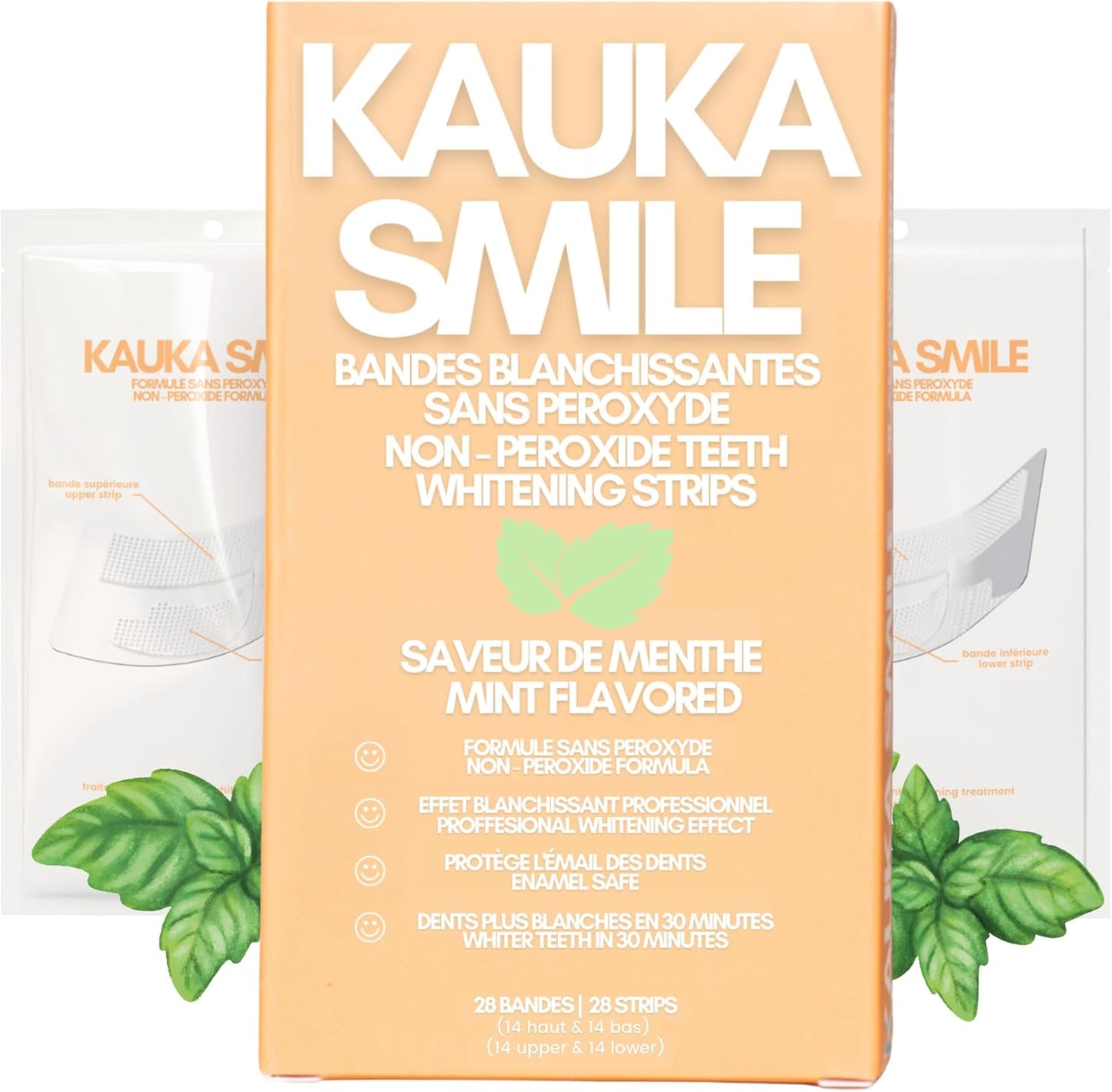 Kauka Smile Peroxide-Free Teeth Whitening Strips - Pain-Free Sens