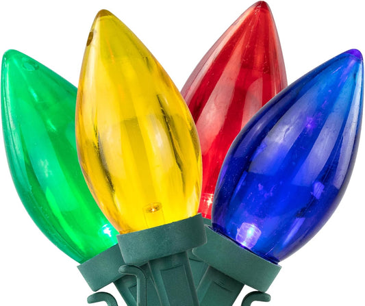 Northlight 25ct Multi-Color LED C9 Christmas Lights, 16ft Green Wire