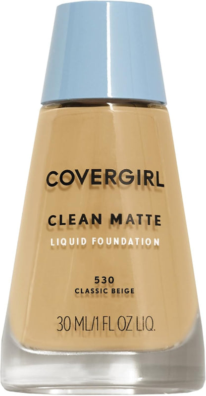 CoverGirl Clean Oil Control Liquid Foundation, 530 Classic Beige,