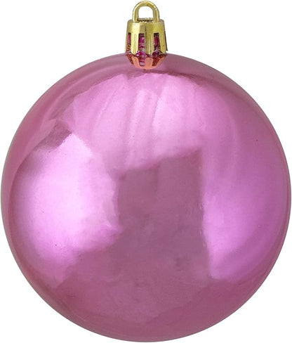 Asstd National Brand Pink Shiny Ball 32-Pc.  Christmas Ornament - PINK ONE SIZE