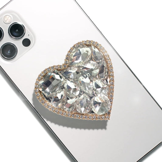 COMMONKUNST Cubic Diamond Bling Bling Cute Heart Shape Collapsible Expandab