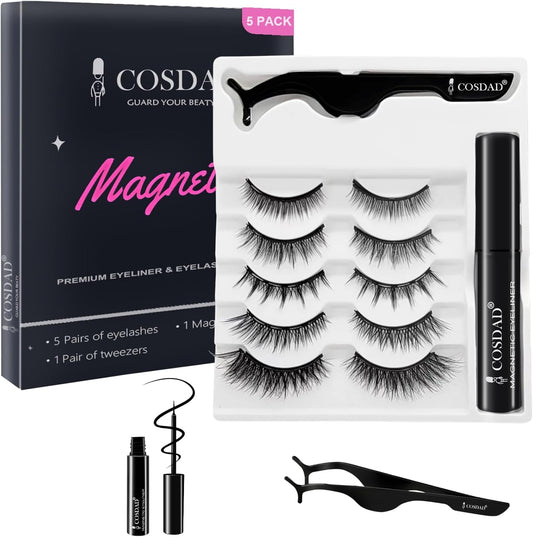 Magnetic Eyelashes with Eyeliner - Magnetic lashes with Applicato