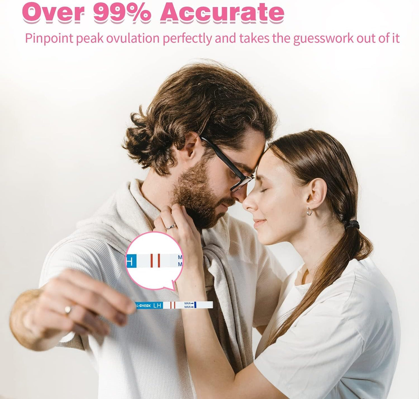 HEAL-CHECK 25 Pack Ovulation Test Strips with Urine Cups, Bulk Ovulation Pr