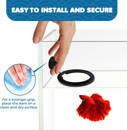 SunGrow Betta Feeding Ring, 3 Inches, Practical Round Floating Food, Reduce