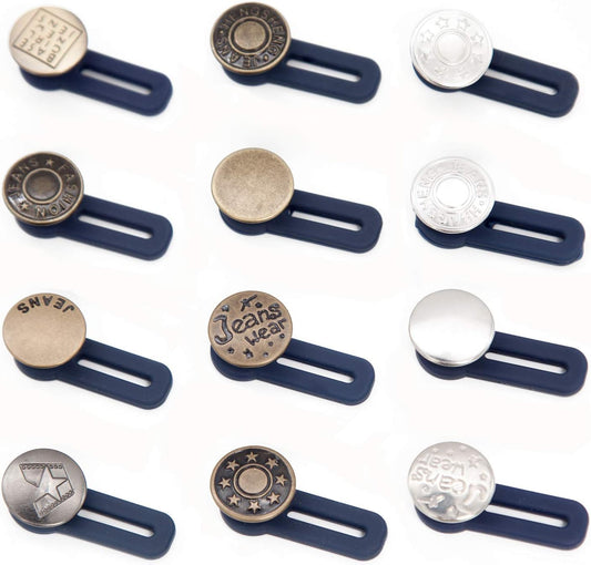12 PCS Pants Extender Button for Men or Women Waistband Extender Buttons fo