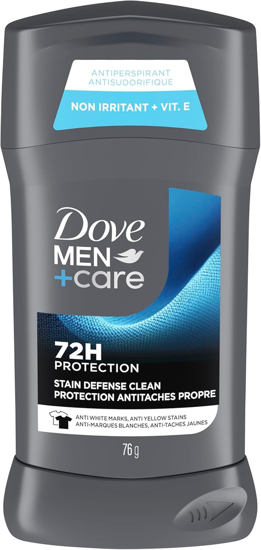 Dove Men+Care Antiperspirant Stick, Stain Defense Clean, Anti-Whi