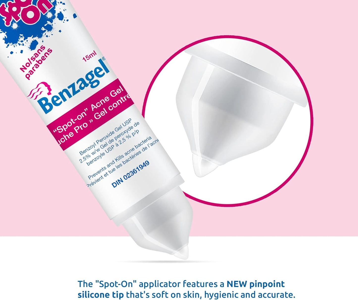 Benzagel Spot-On 2.5% Benzoyl Peroxide Gel, 15mL - Made in Canada