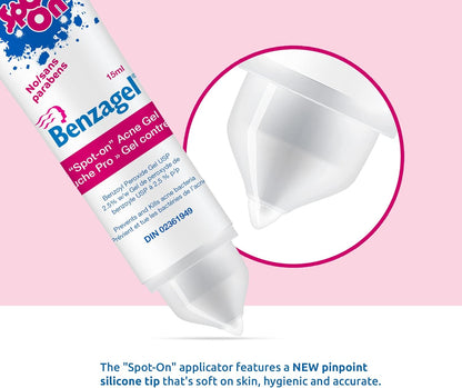 Benzagel Spot-On 2.5% Benzoyl Peroxide Gel, 15mL - Made in Canada