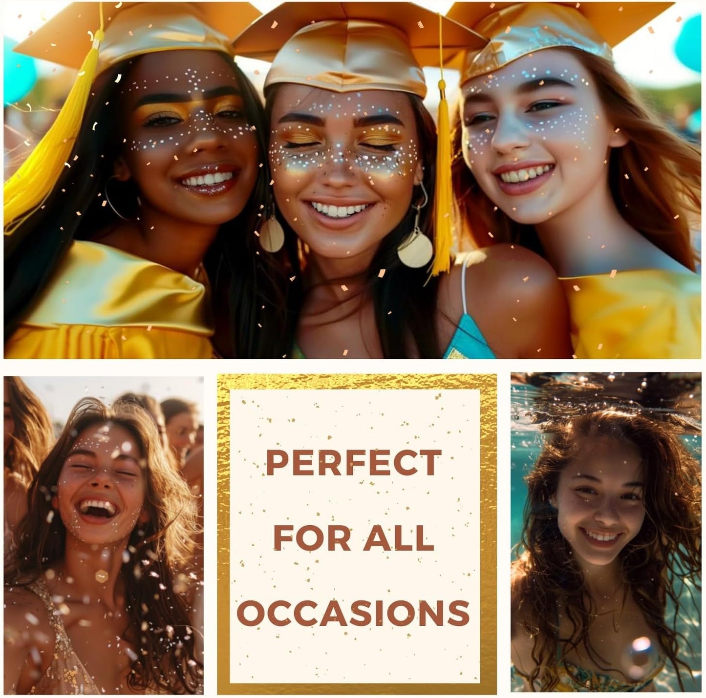 Egyptian Metallic Temporary Tattoo Set, Bachelorette Gold Tattoos
