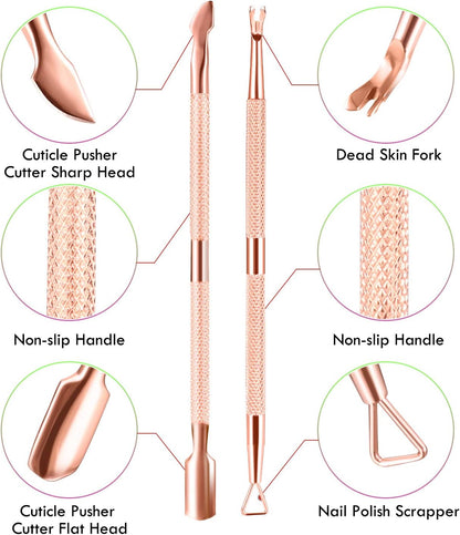 Cuticle Trimmer with Cuticle Pusher, XUNXMAS Cuticle Remover Cutter Nipper