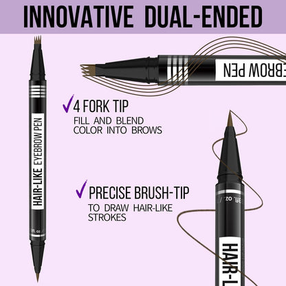 Microblading Eyebrow Pen - Eyebrow Pencil Magical 2-in-1 Dual-Ended Waterpr