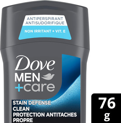 Dove Men+Care Antiperspirant Stick, Stain Defense Clean, Anti-Whi