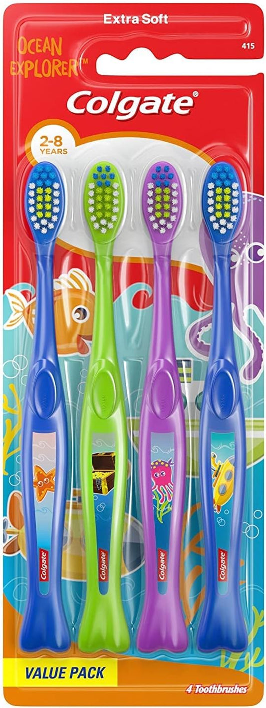 Colgate Kids Extra Soft Toothbrush Value Pack, Ocean Explorer - 4