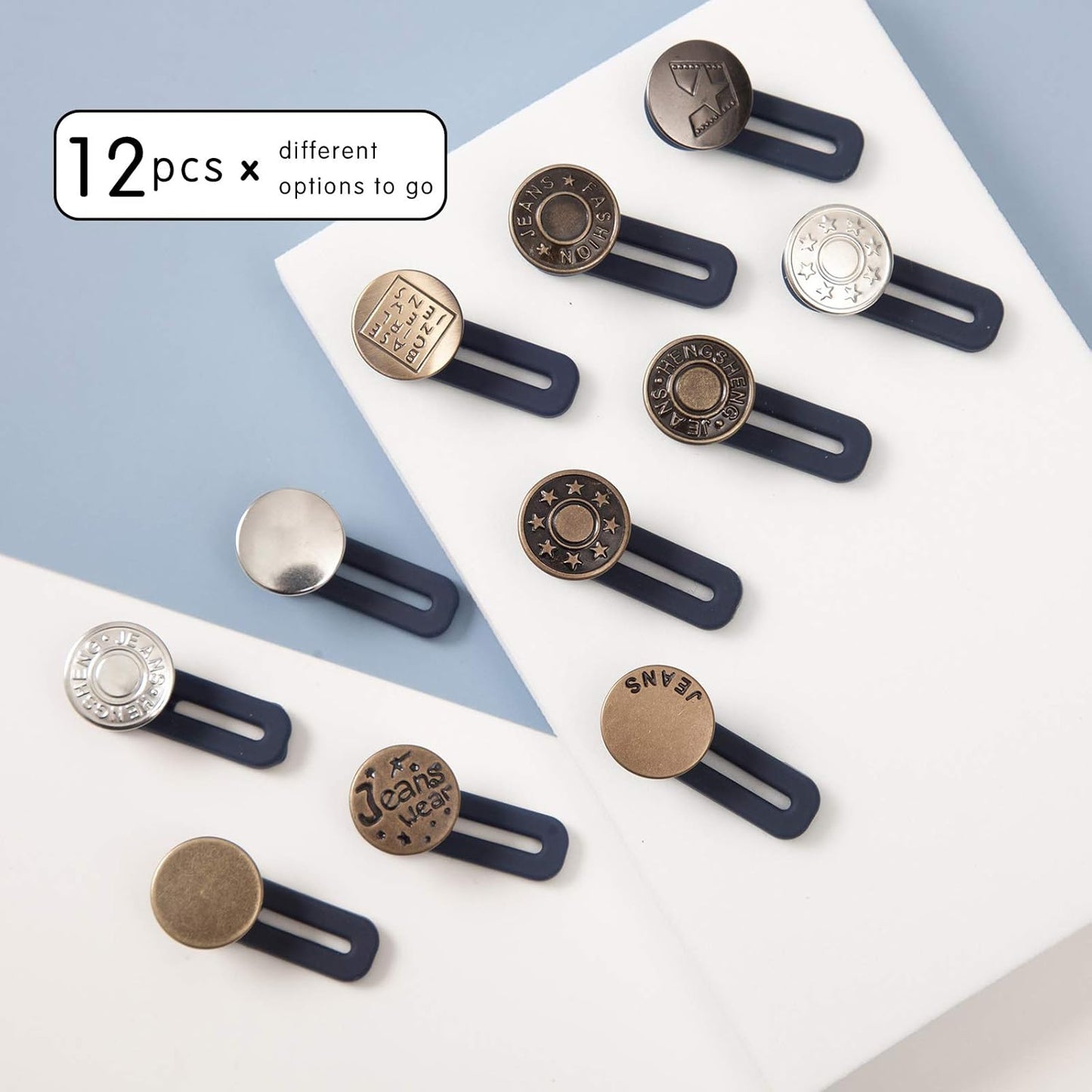 12 PCS Pants Extender Button for Men or Women Waistband Extender Buttons fo