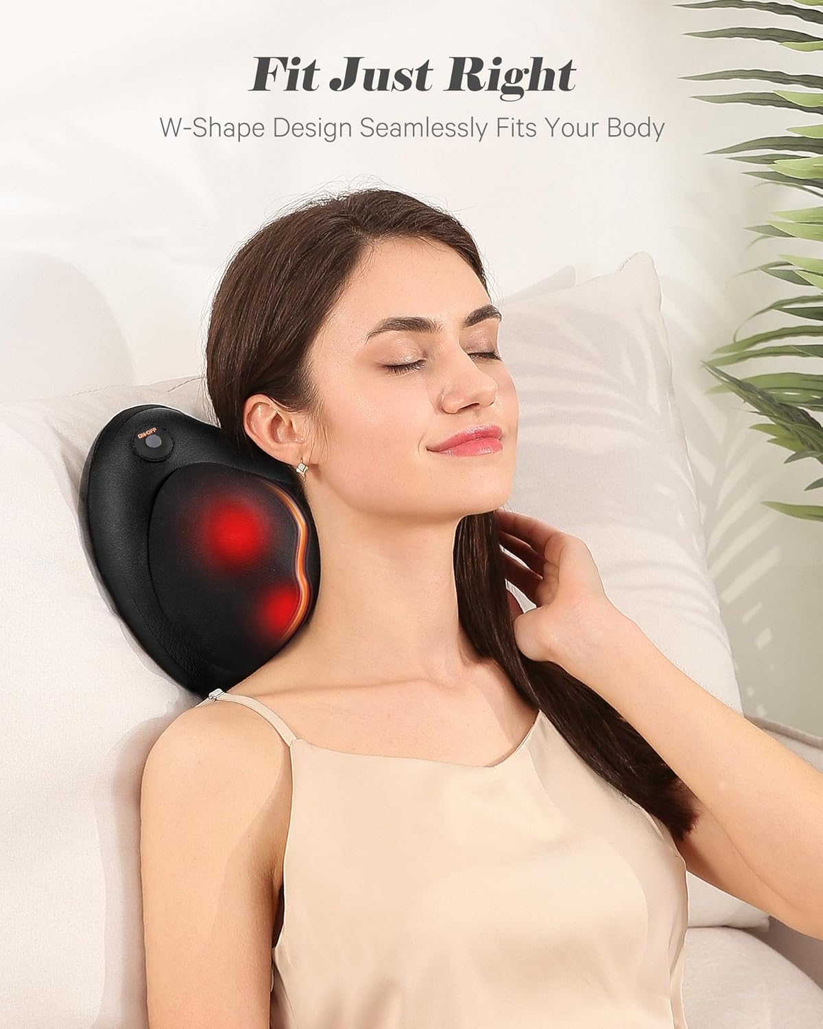 Naipo oPillow-C2 Electric Deep Shiatsu Massage Pillow with Heat K