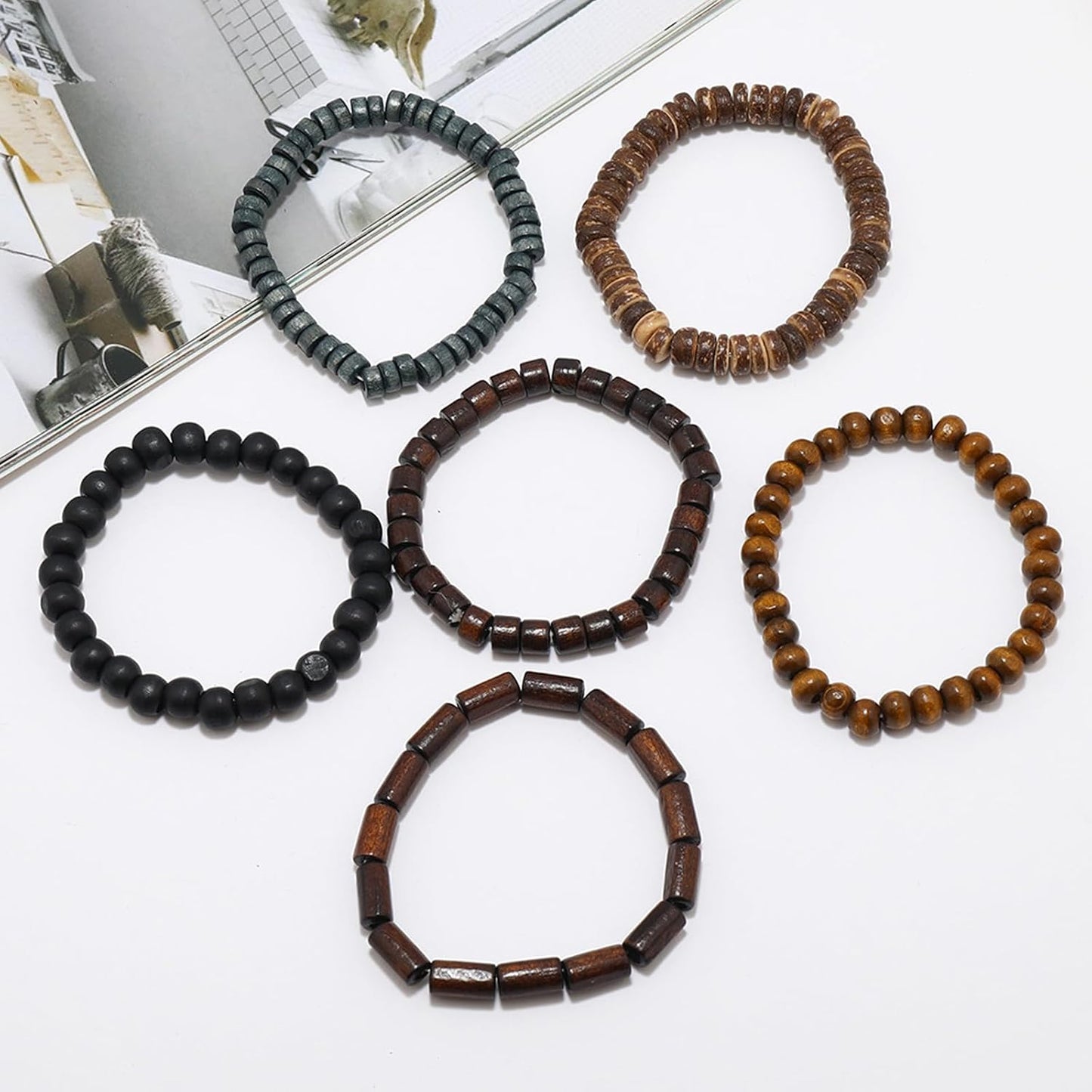 Father Day Bracelet Father Day Gifts Stackable Bracelets for Men Black Obsi