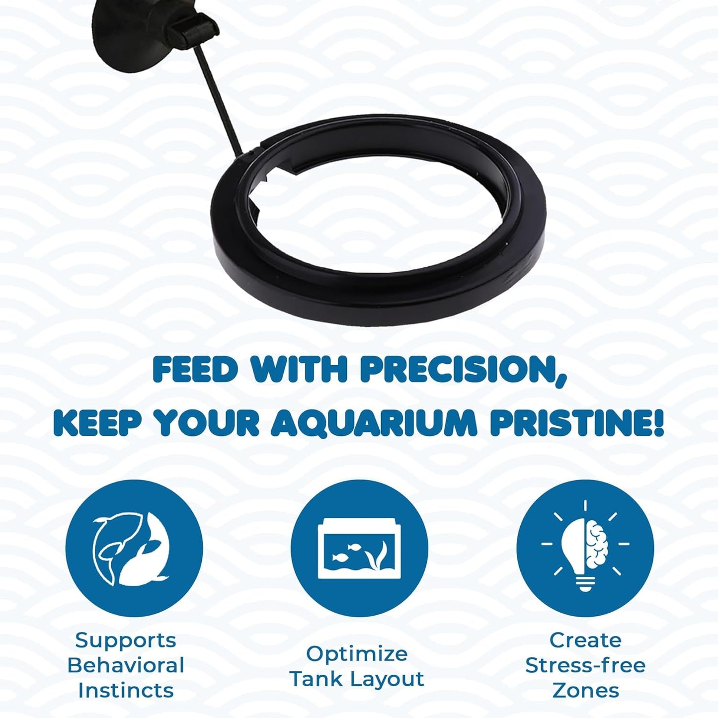 SunGrow Betta Feeding Ring, 3 Inches, Practical Round Floating Food, Reduce