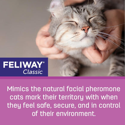 FELIWAY Classic Diffuser Refill, Promotes Calmness in Cats & Kitt