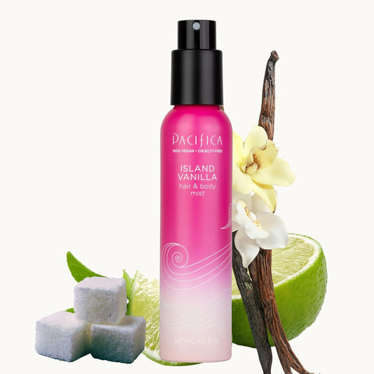 Pacifica Hair Mist Perfume & Full Body Spray for Women - Island Vanilla Bod