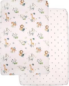 Baby's First by Nemcor 2 Pack Mini Fitted Crib Sheets
