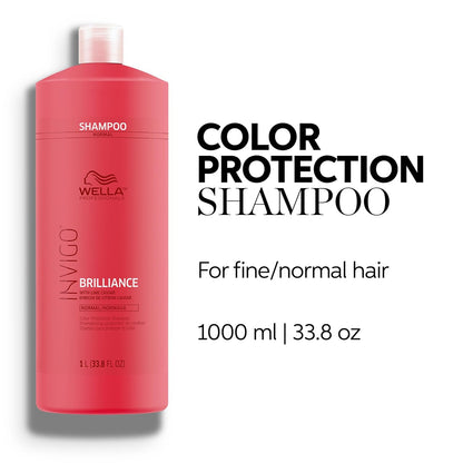 Wella Professionals Invigo Brilliance Shampoo | For Fine/Normal Colored Hai