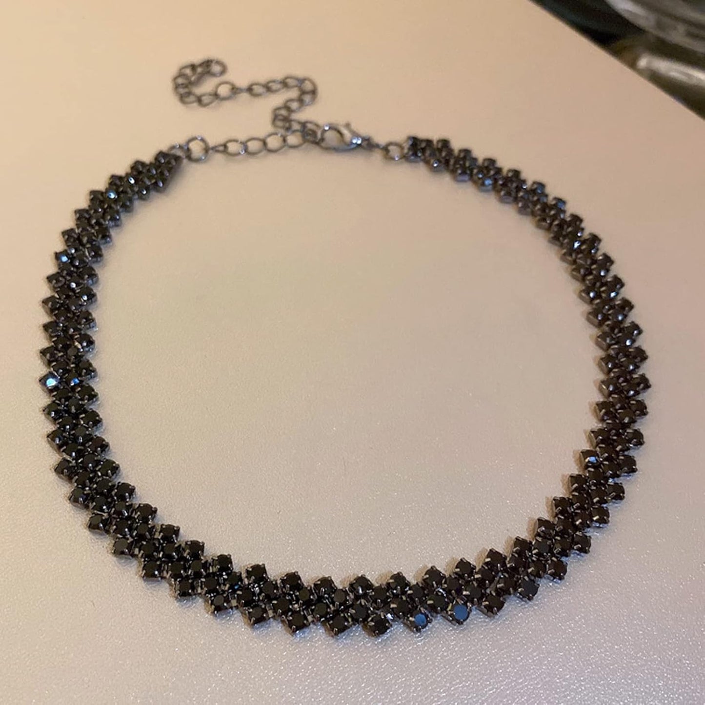 Rhinestone Choker Necklace for Women Sparkly Crystal Statement Ne