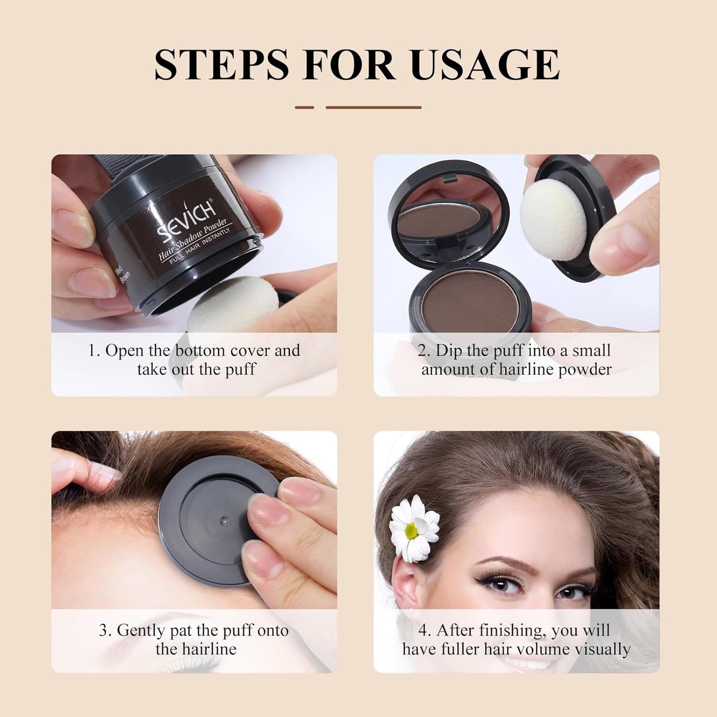 Sevich Hairline Powder?Instantly Conceals Hair Loss, Root Touch u