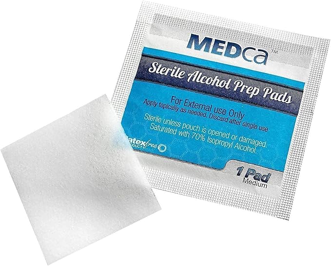 MEDca Alcohol Prep Pads, 2-Ply, Box of 400