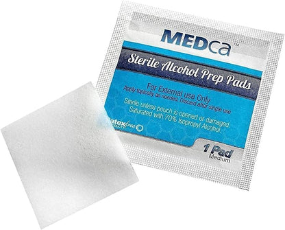 MEDca Alcohol Prep Pads, 2-Ply, Box of 400
