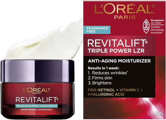 L'Oreal Paris Fragrance-Free Day Cream, Reduces Look of Wrinkles