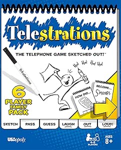 Usaopoly Telestrations 6-Player Family Pack Game for 4-6 Players