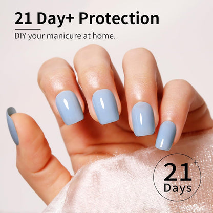 Firedeep Jelly Baby Blue Gel Nail Polish Sheer Baby Blue Nail Pol