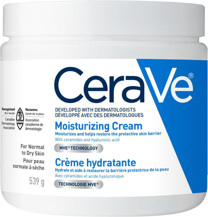 CeraVe Moisturizing Cream, Daily Face, Hands, & Body Cream Moistu