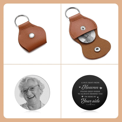 Personalized Memorial Keychain Engraved Pocket Token Sympathy Gif